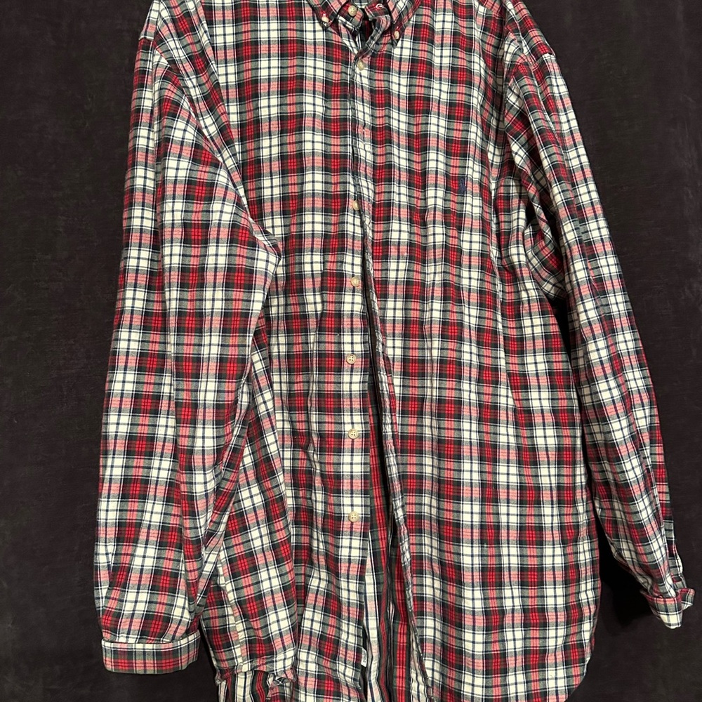 Classic Red Plaid Men's Shirt